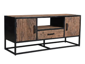 tv meubel dakota 130 cm teak/staal