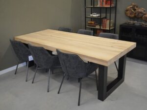 Eiken vergadertafel 8 cm dik – U Poot of X poot