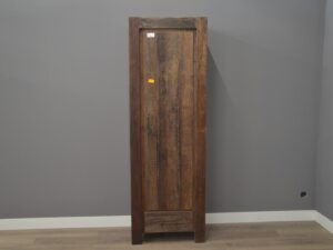 Dichte teak kast 1 deur 1 lade