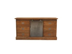 Industrieel teak dressoir 180 cm