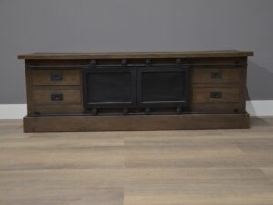 Industrieel tv meubel stalen deuren 150 cm