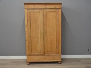 Vintage Grenen Tweedeurskast(Deelbaar)