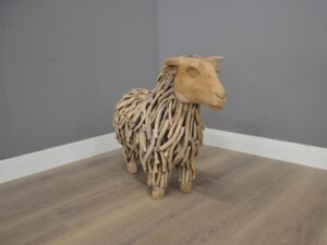 Handgemaakt Teak Schaap (60 cm)