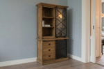 Teak Vitrinekast industrieel 120 cm