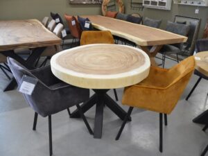 Ronde suar boomstamtafel 100 - 120 cm BT 165