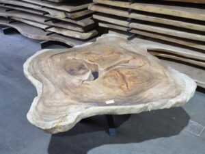 Ronde suar boomstamtafel Rond 160-215 cm BT 167