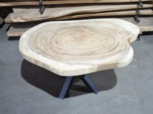 Ronde Suar boomstamtafel - 110- 150 cm-BT175