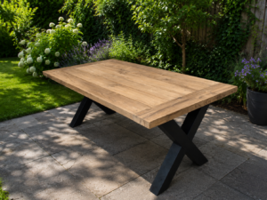 Teak tuintafel 200 cm  X poot