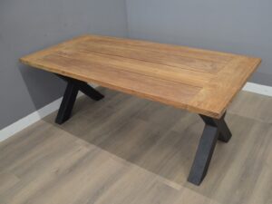 Teak tuintafel 200 cm - X poot