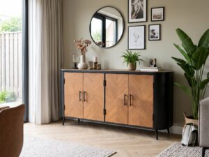 Teak dressoir visgraat 180 cm